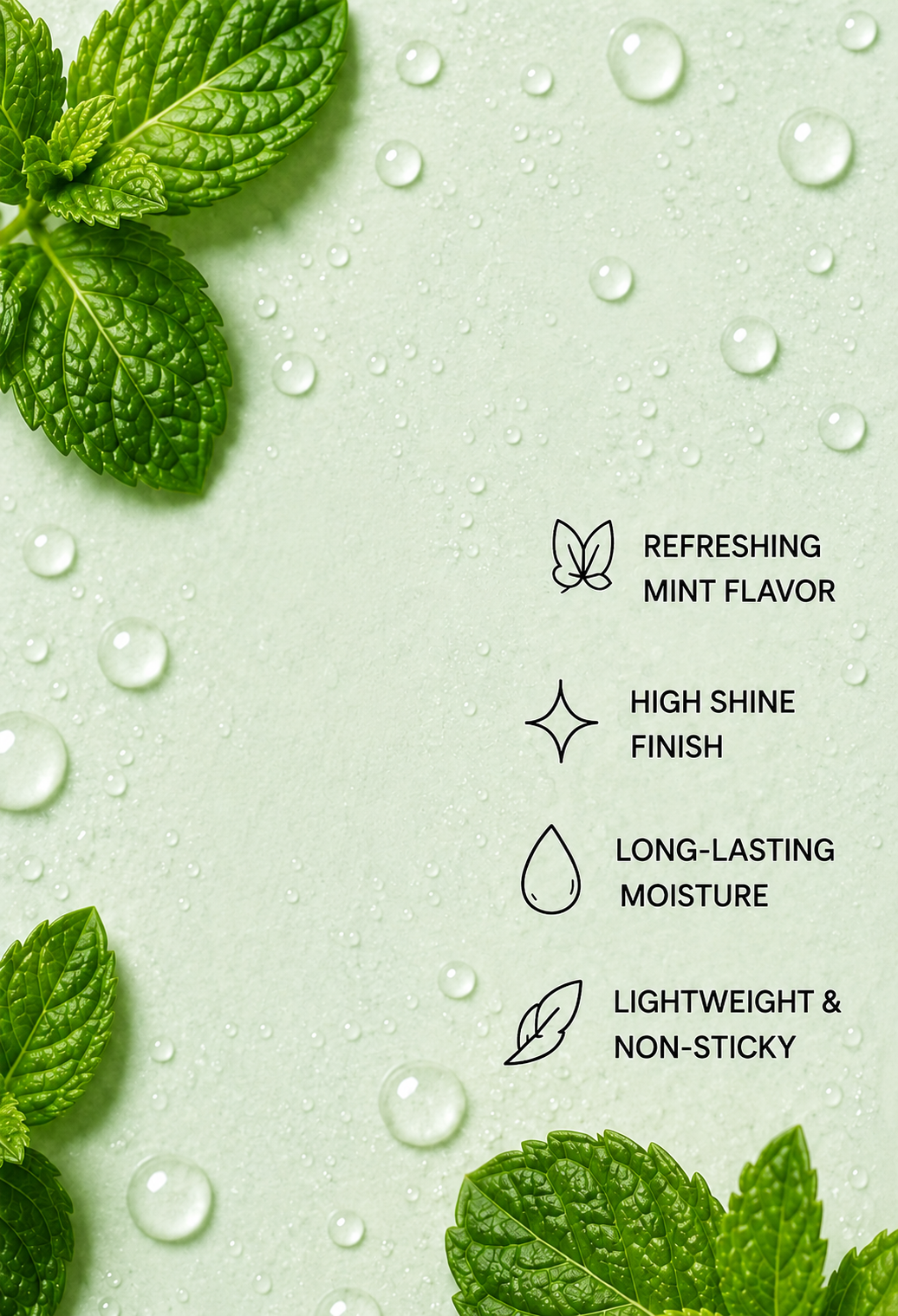 Fresh Mint Flavored Lipgloss
