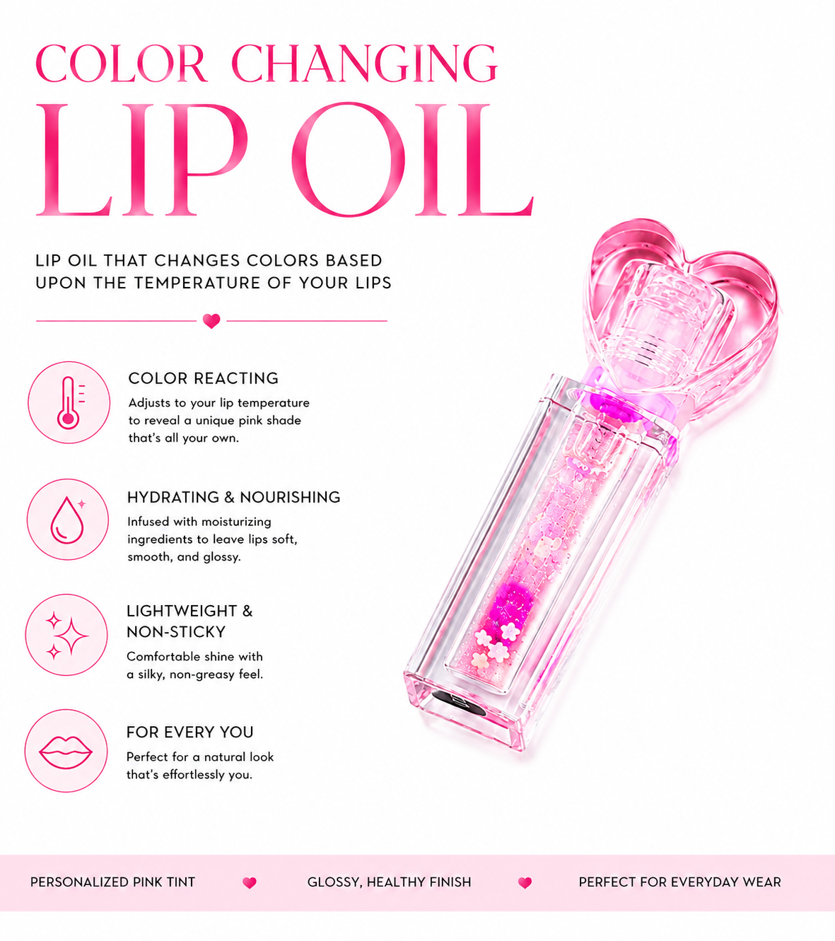 Ari Heart Color Changing Lip Oil